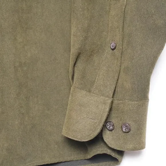 Talbot's Mens Green Corduroy‎ Overshirt Size Medium - Picture 6 of 6